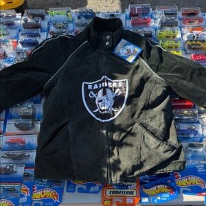 NFL Raiders Black Kids Jean Jacket
